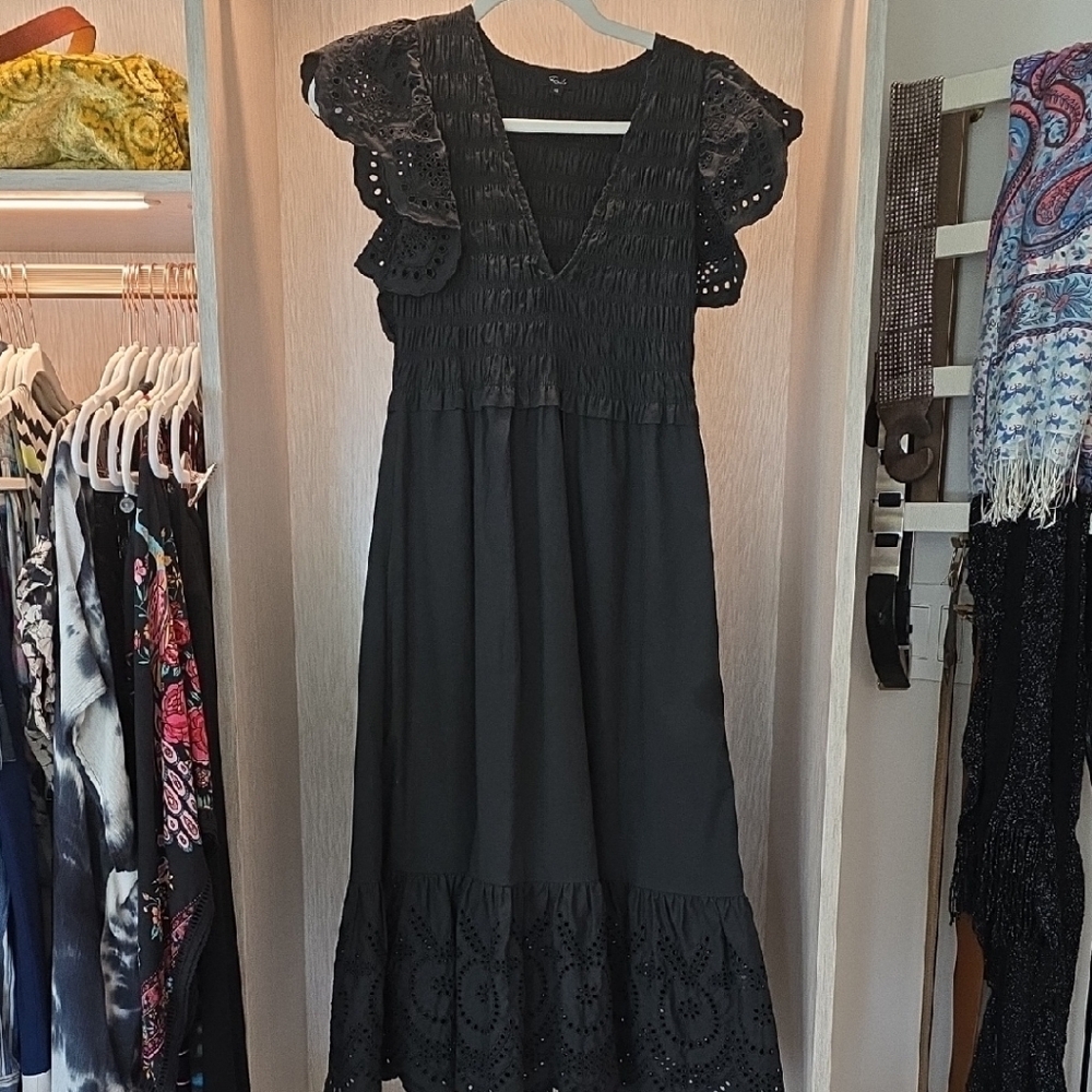 Rails XS Clementine Midi-Length Dress in Black